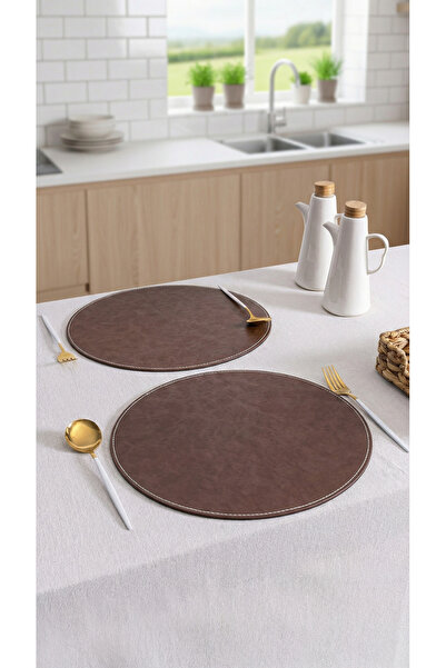 BELENAY Noxi Double Round Leather American Service Plate 35 cm