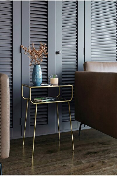 Catchme Geyik Yan Sehpa, Metal Sehpa, Cam Sehpa, Salon, Yatak Odası, Antre Al...