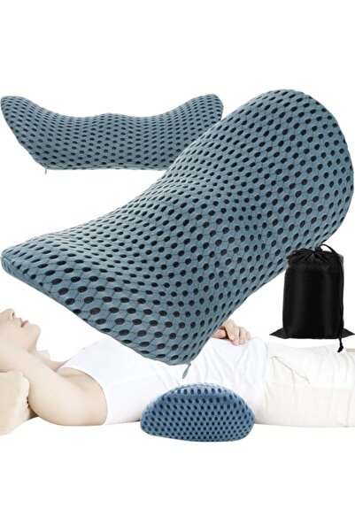 zola Orthopedic pillow for lumbar back support, memory foam, gray, 23x13x24 cm