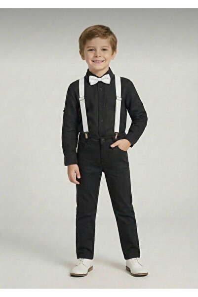 BLACK SWALLOW Αγόρι 23 Απριλίου 29 Οκτωβρίου Μαύρο μακρυμάνικο πουκάμισο Μαύρ...