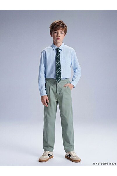 LC Waikiki Linen Blend Pleated Boys' Trousers