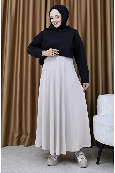 sefamerve Oysho Υφασμάτινη Φούστα 5578-08 Μπεζ