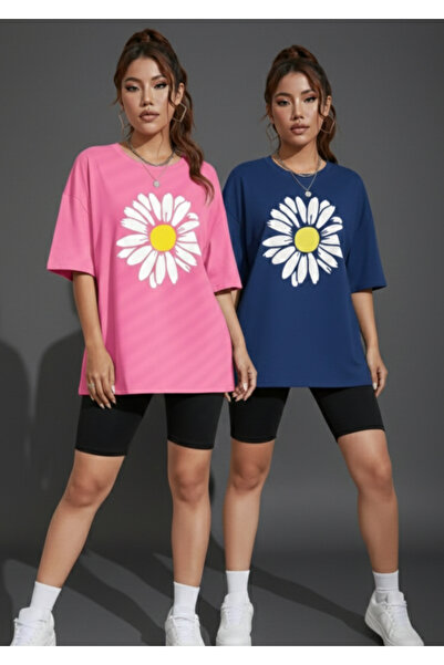 Gollinger Σετ 2 γυναικείων μπλουζών PAPATYA με στάμπα και λαιμόκοψη ποδηλάτου