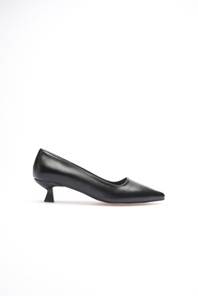 Mulini حذاء ستيليتو يومي قصير الكعب للنساء السود TR20MS03A