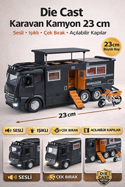YILDIRIM OYUNCAK Die Cast Karavan Sesli Işıklı Çek Bırak Açılabilir Kapılı Ka...