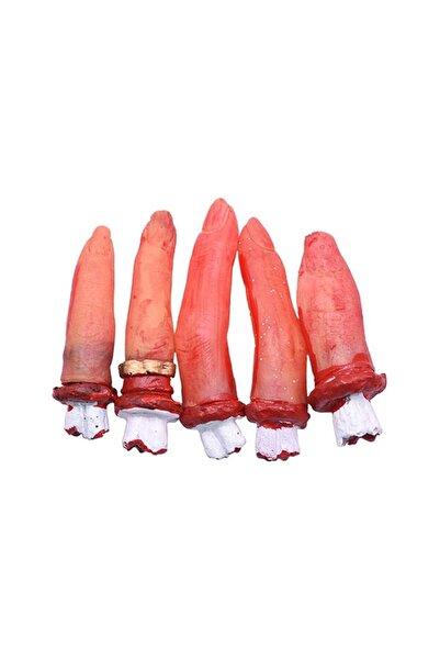 zola Halloween decoration set of 5 severed fingers, made of rubber, 9.3x2.3 cm