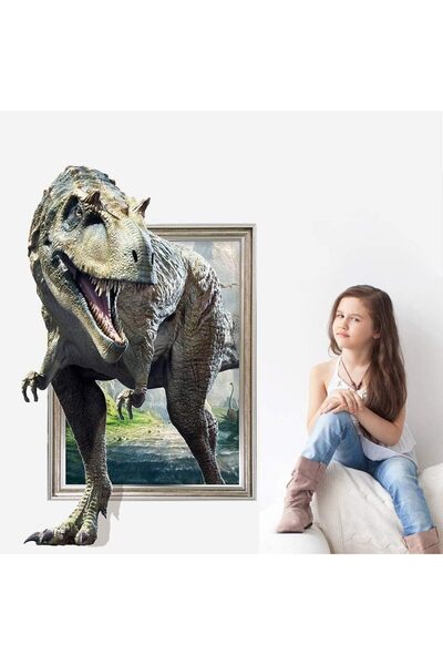 Arabest Large dinosaur wall stickers for boys and girls, 3D dinosaur poster r...