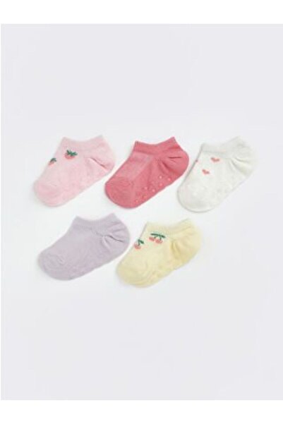LC Waikiki Baby Girl Anti-Slip Sole Booties Socks, Pack of 5