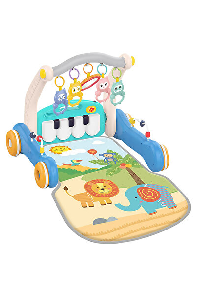 KidLe 3 in 1 Baby Gym Mat with Piano & Hanging Toys, Infant Activity Play Mat...