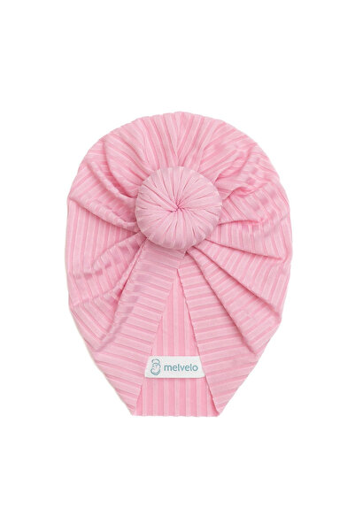 melvelo Turban Baby Donut, poliester, dungi - roz pal 0-4 ani