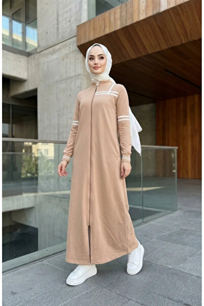 sefamerve Stripe Detailed Two Thread Sports Ferace 71144-01 Beige