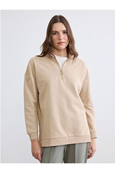 LC Waikiki Women's Stand Collar Sweatshirt Tunic