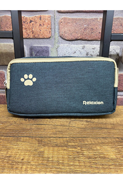 Relaxion Двуочен широк вътрешен калъф за моливи с детайли от котешка лапа