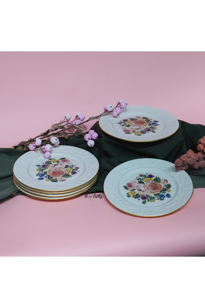 Miss Betty Rose Deluxe Porcelain 6-Piece Serving Plate