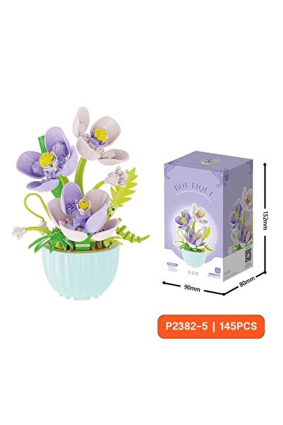 Toyska Yapım Çiçek Saksısı Seti - Dekoratif Yap-Boz Çiçek --(145 Parça)
