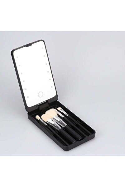 Arabest Taken Mini Makeup Brush Set with Case and Mirror, Small Complete Func...
