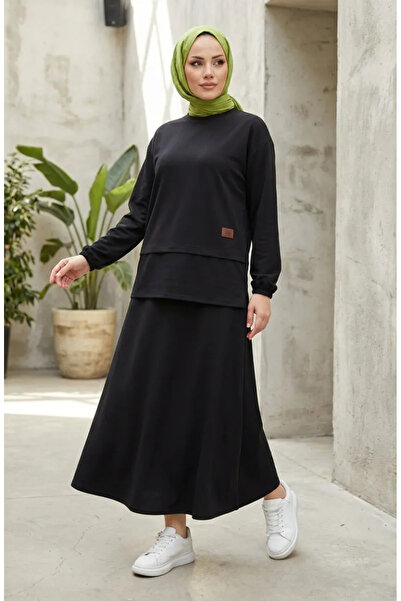 sefamerve Armalı Layered Cut Double Suit 2225-01 Black