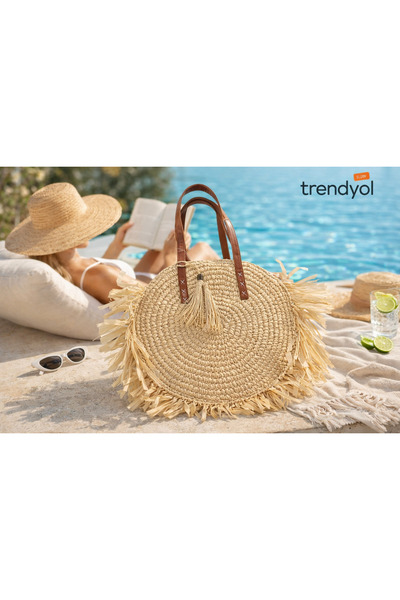 Memo Round Beach Bag – Boho Style