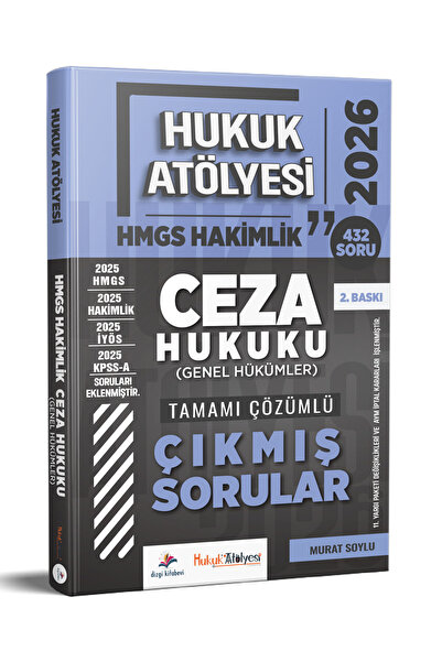 Dizgi Kitap 2026 Hukuk Atölyesi Hakimlik HMGS Ceza Hukuku Genel Hükümler Çözü...