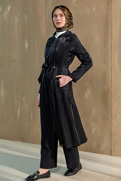 Setrms Jakarlı Kuşaklı Pardesü