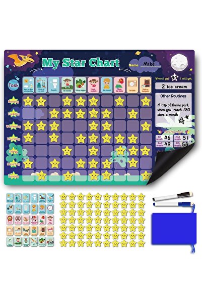 Arabest Reward Chart for Kids, Magnetic Chore Charts with 70 Stars Stickers, ...