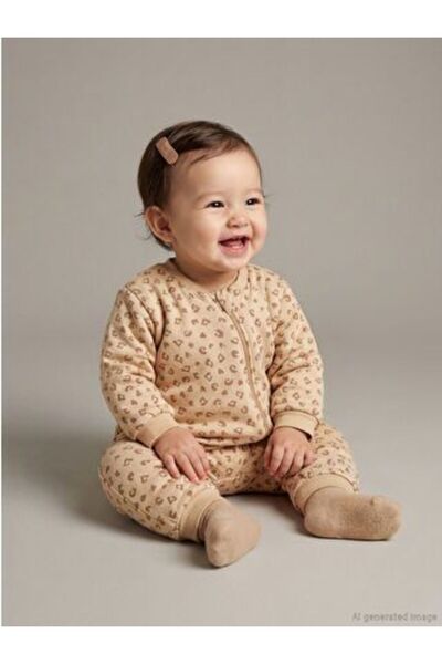 LC Waikiki 2.5 Tog Crew Neck Long Sleeve Baby Girl Romper
