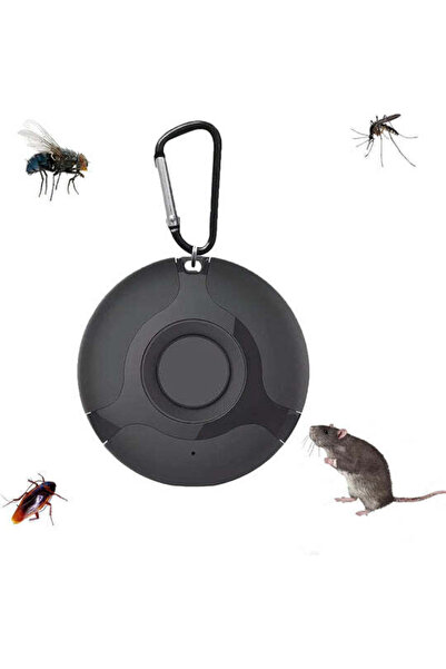 zola Преносим ултразвуков репелент против насекоми/вредители, 5,5x5,5 см, черен
