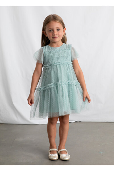 MAYORAL Girl's Polka Dot Tulle Dress 3917