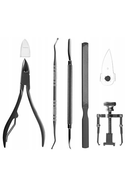 zola Комплект за нокти, 5 части, маникюр/педикюр, кутия за съхранение, черен