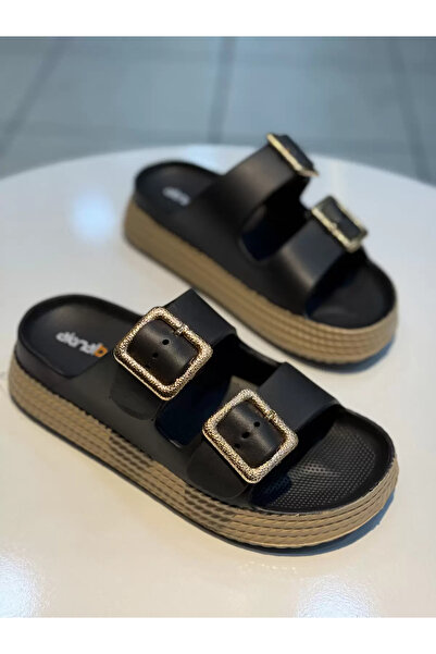 Akınal Bella Comfortable Double Buckle Women's Slippers