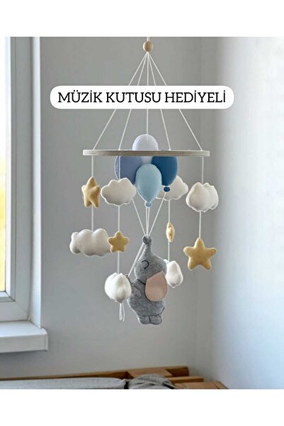 TREND METFİQ DECORATİON Ahşap Kasnaklı Yenidoğan Bebek Dönencesi - Baby Showe...