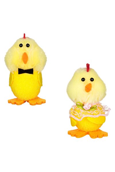 OEM Σετ Διακοσμητικών Πασχαλινών Κοτοπουλακίων 4x4x8.5 εκατοστά - 2 τεμάχια