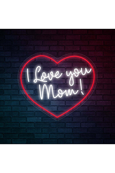 Slasa I Love You Mom LED Neon Sign 50x43cm Multicolor 6mm Wall Light