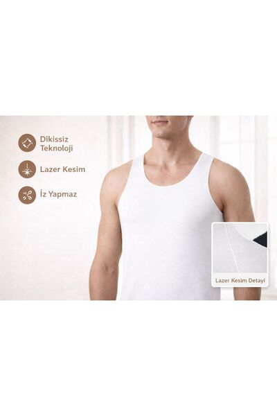 QULAT قميص داخلي رجالي من Berrak مقطوع بالليزر وغير مرئي وبدون خياطة 85% قطن ...