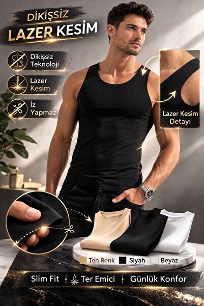 QULAT قميص داخلي رجالي من Berrak مقطوع بالليزر وغير مرئي وبدون خياطة 85% قطن ...