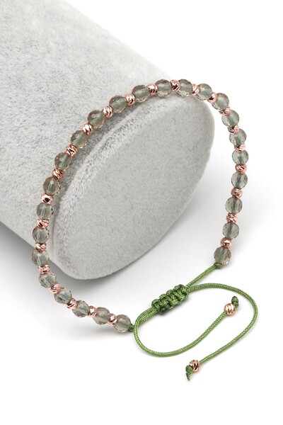 Alibaba Doğaltaş Zultanit Makrome Örme Bileklik Küre Kesim - BMK-675