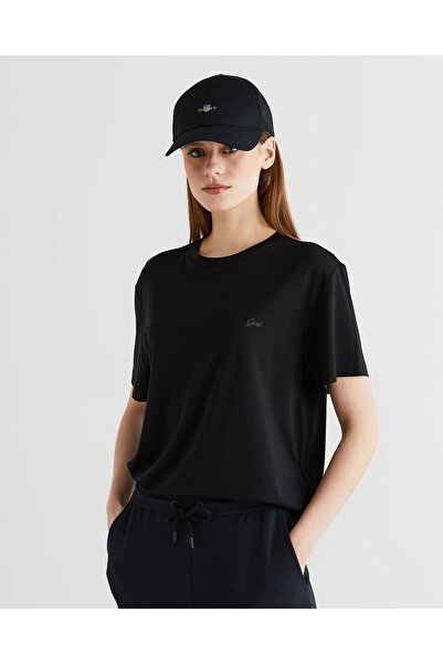 Gant Kadın Siyah Bisiklet Yaka Regular Fit T-Shirt