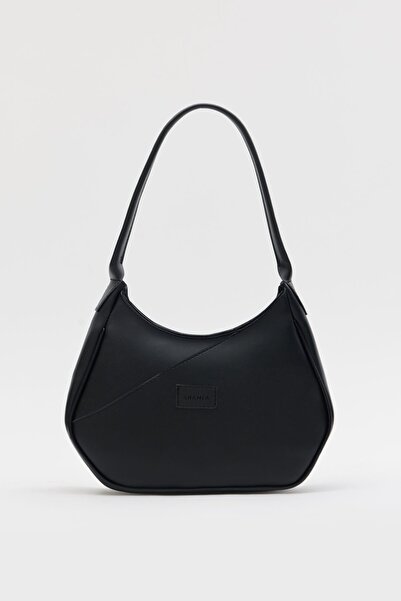 Shanta Geantă neagră D53 din piele artificială, cu fermoar, volum mare, pentr...