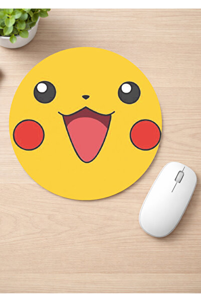 Eylül Design Pokemon Printed Round Non-Slip Mousepad Ergonomic Mouse Pad