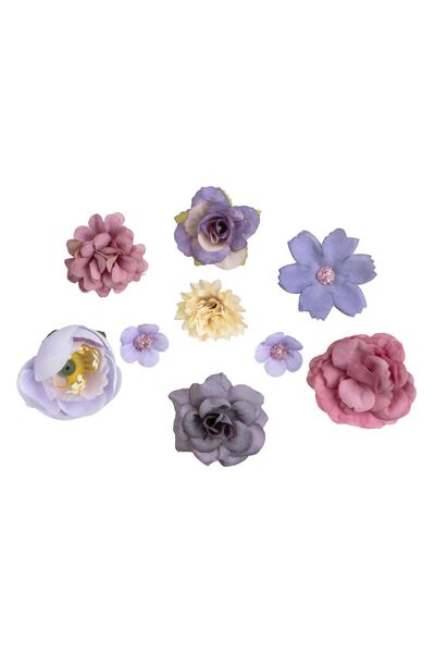 OEM Set Flori de Culoare Mov Diferite Marimi - 9buc