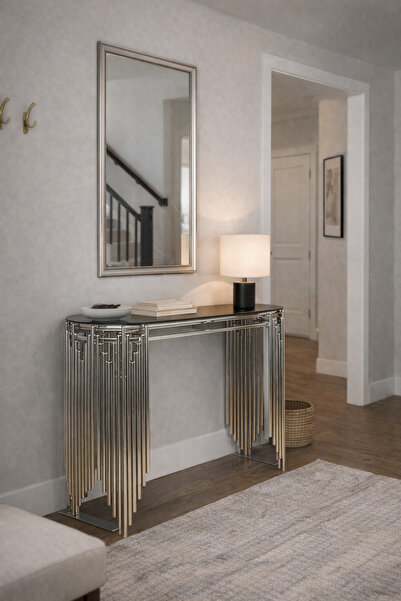 LORENCONCEPT Piyano Model Modern Paslanmaz Dresuar 120cm Uzunluk Ultra Lak Ka...