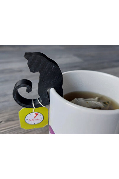 Filkorium3D Kedi Figürlü Plastik Bardak Kenarı Çay Poşeti Tutucu – Dekoratif ...