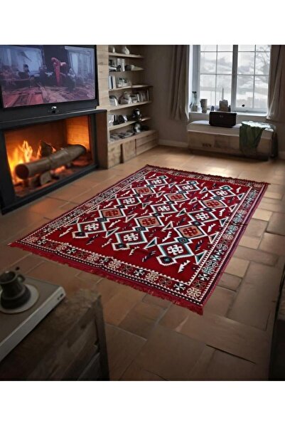 VENEDİK Anadolu Şark Köşesi Halısı Otantik Kilim Desenli, Doğal Dokulu,Dayanı...