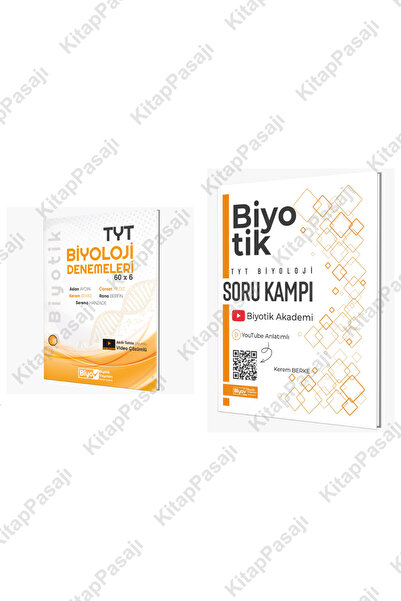Biyotik Yayınları TYT Biyoloji Video Anlatımlı Soru Kampı ve 60x6 Branş Denem...