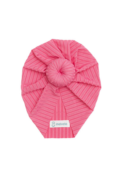 melvelo Turban pentru bebeluși Donut, poliester, dungi - fuchsia 0-4 ani