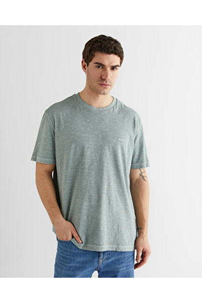 Gant Erkek Yeşil Bisiklet Yaka Regular Fit T-Shirt