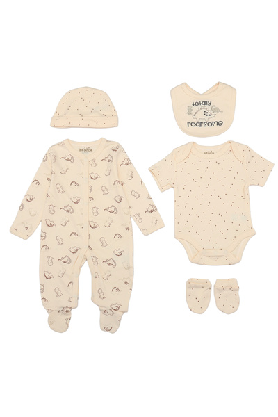 Infancie By Styli 5-Piece Tiny Roar Baby Apparel Set