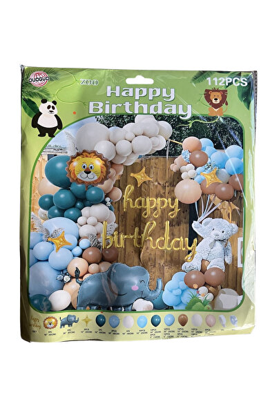 Your Baby Store Zoo themed green arcade balloon set, 112 pieces