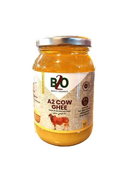 BACK 2 ORGANICS Organic A2 Pure Grass-Fed Cow Ghee Clarified Butter Jar (500ml)