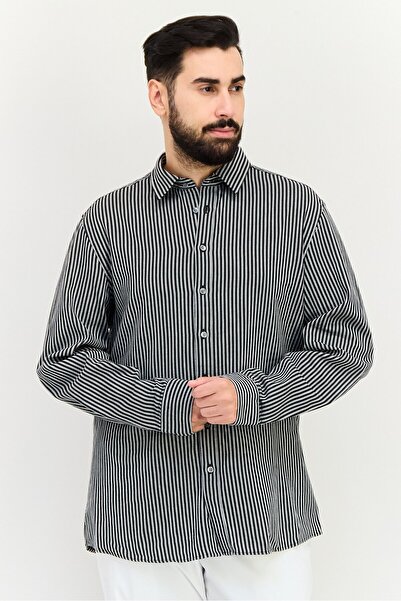 Thomas Pink Men Slim Fit Stripe Long Sleeve Casual Shirt, Multicolor